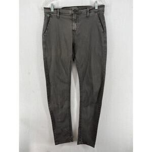 LE TEMPS DES CERISES Pants Womens 27 Cotton Stretch Twill Skinny Chino Gray